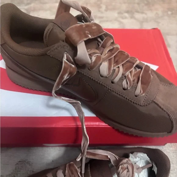 Nike Fauna Brown Cortez Sneakers - Picture 1 of 6